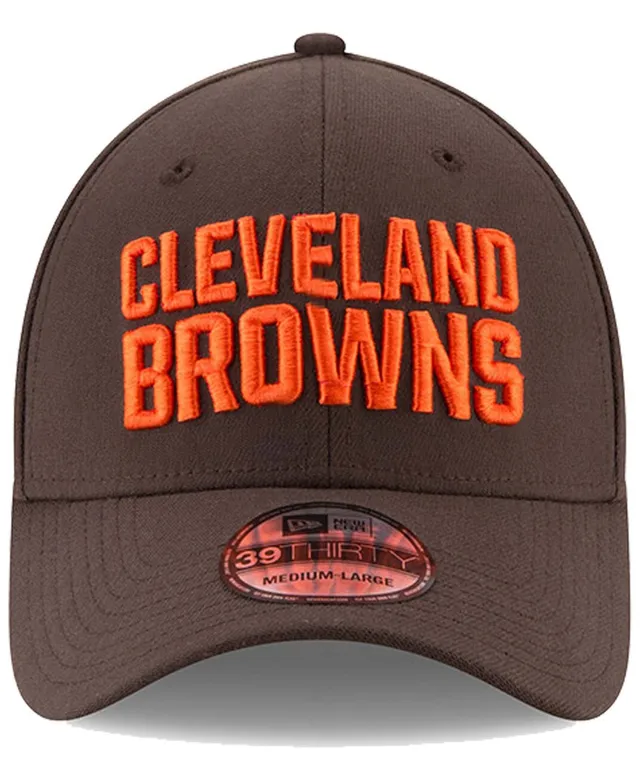 Men's New Era Brown/Orange Cleveland Browns Team Banded 39THIRTY Flex Hat