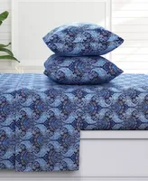 Azores Home Sofi Paisley Extra Deep Pocket Flannel 4-Pc. Sheet Set