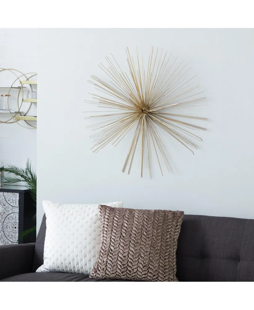 Contemporary Abstract Metal Wall Decor - Gold