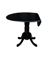 42" Dual Drop Leaf Table with 4 Ladder Back Dining Chairs