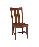 42" Dual Drop Leaf Table with 4 Splat Back Dining Chairs - 5 Piece Dining Set