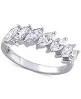 Lab-Grown Moissanite Marquise Statement Ring (1-3/4 ct. t.w.) 10k White Gold