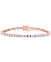 Lab-Grown Moissanite Tennis Bracelet (5-1/10 ct. t.w) in 18k Rose Gold-Plated Sterling Silver