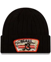 Men's Black Chicago Bears 2021 Salute To Service B Cuffed Knit Hat