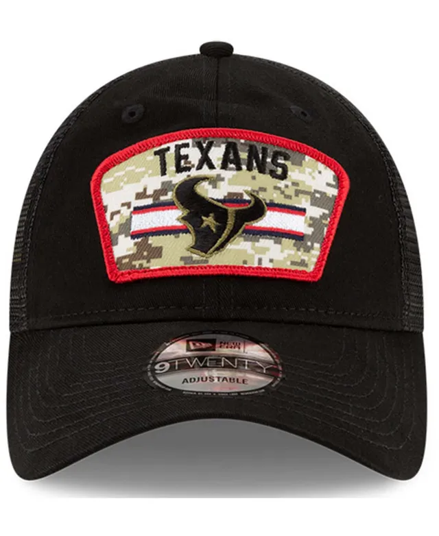 Men's Houston Texans New Era Black 2021 Salute To Service Trucker 9TWENTY  Adjustable Hat