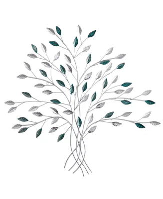 Hand-Painted Tree of Life Wall Art Decor, 30" x 30" - Silver