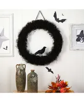 30" Halloween Black Raven Twig Wreath