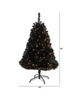 Artificial Christmas Tree with 170 Clear Led Lights, 4'