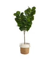 6' Fiddle Leaf Fig Artificial Tree in Planter