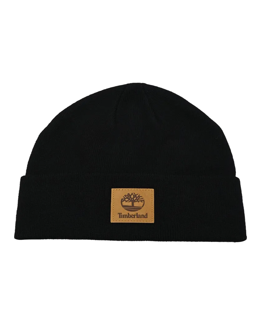 Timberland Women's Cuffed Beanie with Leather Patch