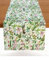 Winter Botanical Table Runner, 72" x 14"