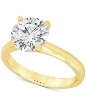 Badgley Mischka Certified Lab Grown Diamond Solitaire Engagement Ring (3 ct. t.w.) in 14k Gold