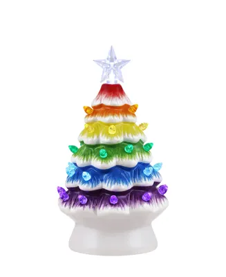 Mr. Christmas Nostalgic Ceramic Rainbow Tree, 7"