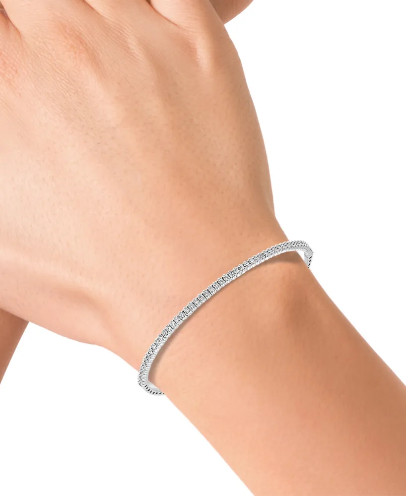 Effy Diamond Skinny Bangle Bracelet (3/4 ct. t.w.) in 14k White Gold