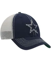 Men's Navy, White Dallas Cowboys Trawler Trucker Clean Up Snapback Hat