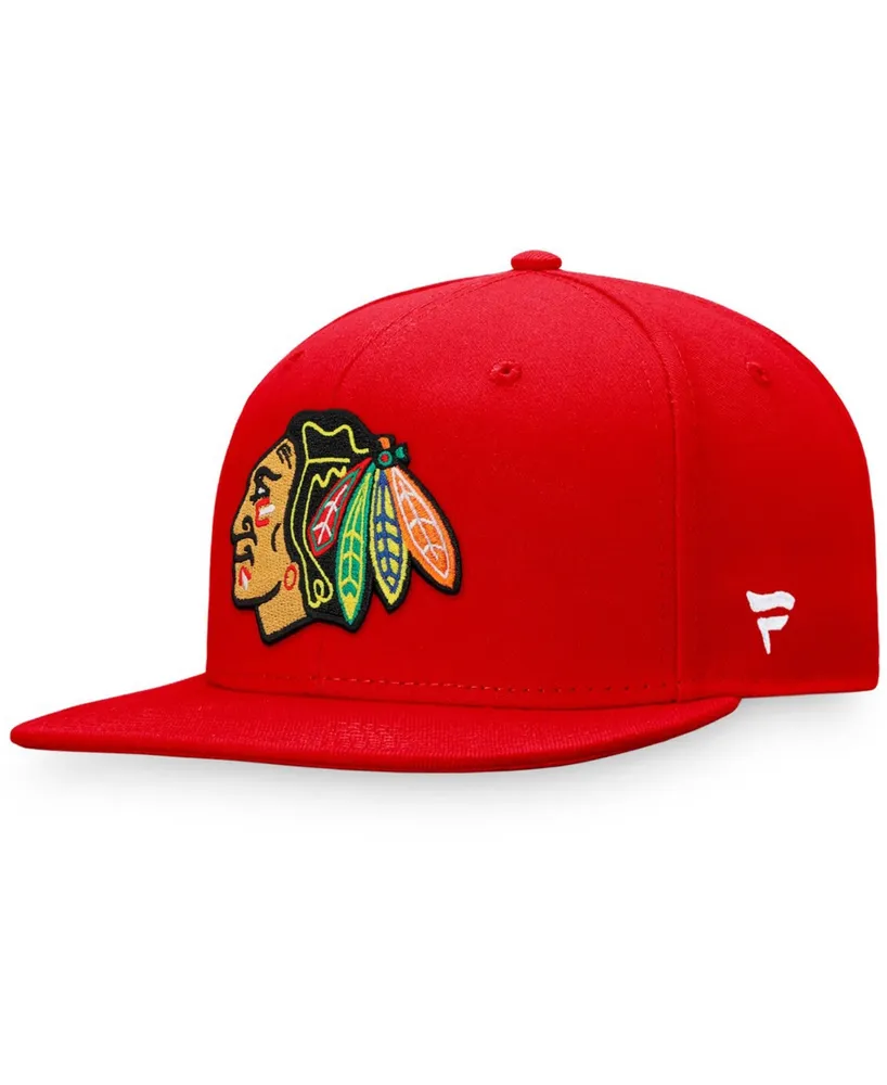 Men's Red Chicago Blackhawks Core Primary Logo Fitted Hat