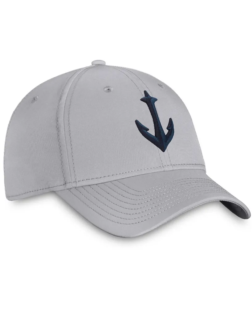 Men's Gray Seattle Kraken Secondary Logo Flex Hat