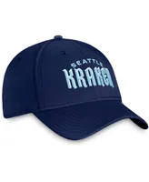 Men's Deep Sea Navy Blue Seattle Kraken Wordmark Flex Hat