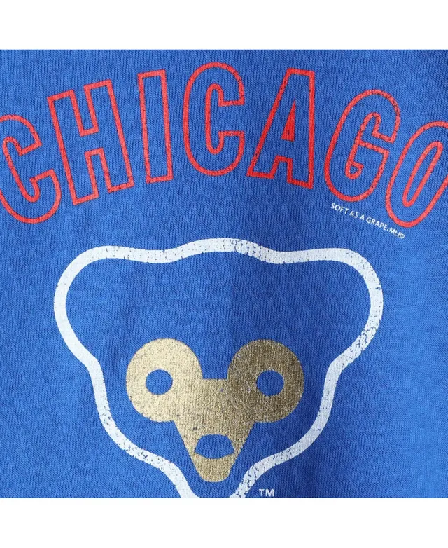 Stitches Big Boys Heathered Royal Chicago Cubs Raglan T-shirt - Macy's