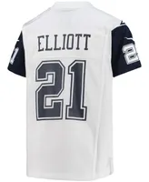 Big Boys Ezekiel Elliott White Dallas Cowboys Alternate Game Jersey