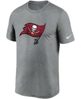 Men's Heathered Pewter Tampa Bay Buccaneers Logo Essential Legend Performance T-shirt