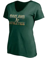 Women's Green Oakland Athletics Compulsion To Win V-Neck T-shirt