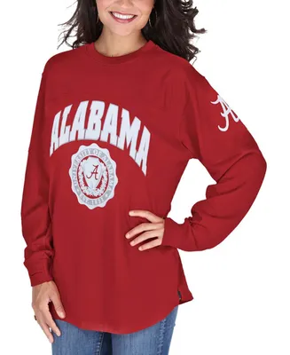 Women's Crimson Alabama Tide Edith Long Sleeve Oversized Top