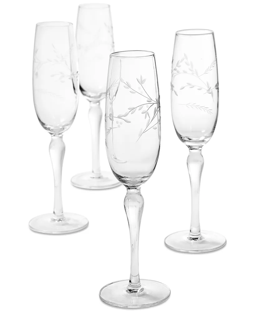 Hotel Collection Clear Fluted Wine Glasses, Set of 4, Created for