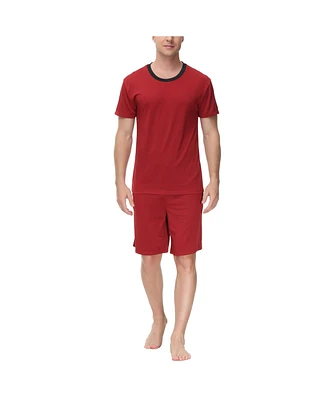 Ink+Ivy Men's Moisture-Wicking Crewneck T-Shirt & Shorts Pajama Set