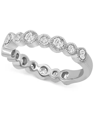 Diamond Milgrain Bezel Band (1/2 ct. t.w.) in 14k White Gold