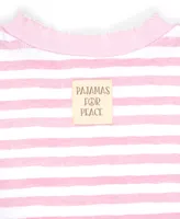 Pajamas for Peace Little Boys and Girls Petal Stripe 2-Piece Matching Family Pajama Set