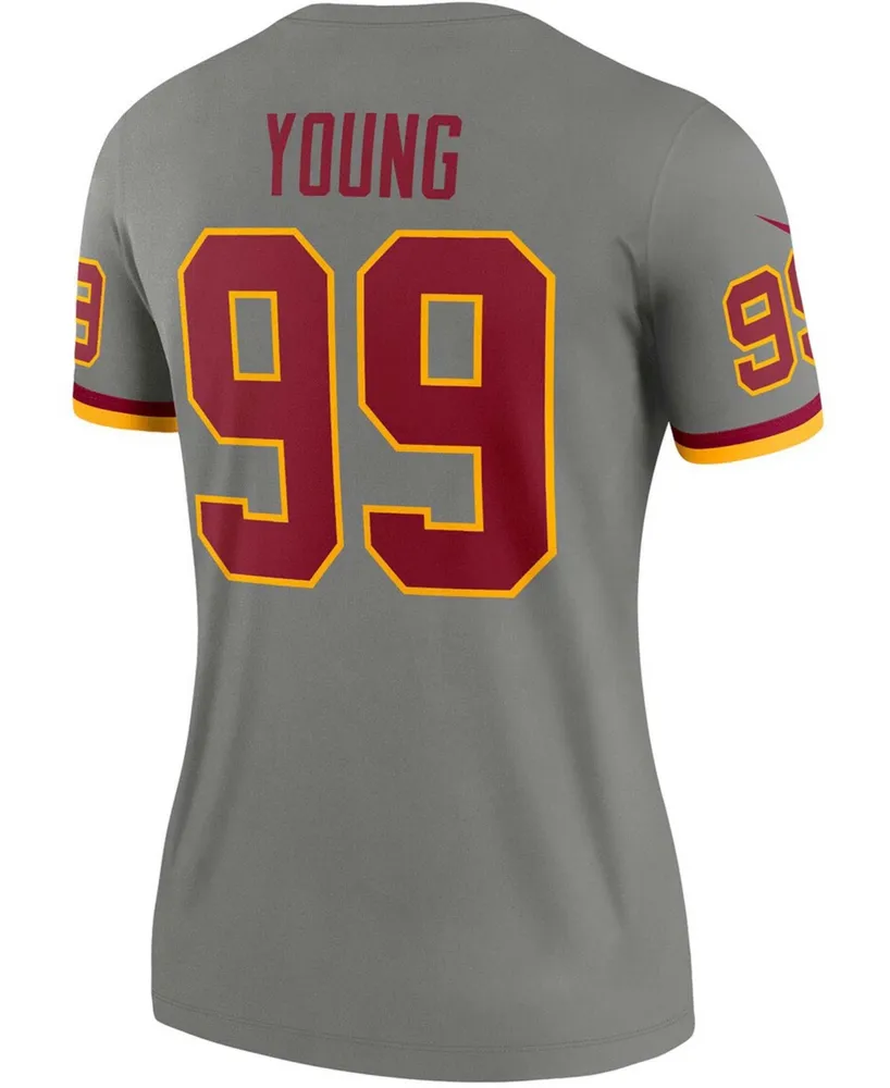 Women's Chase Young Gray Washington Football Team Inverted Legend Jersey