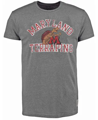 Men's Heathered Gray Maryland Terrapins Vintage-Like Tri-Blend T-shirt