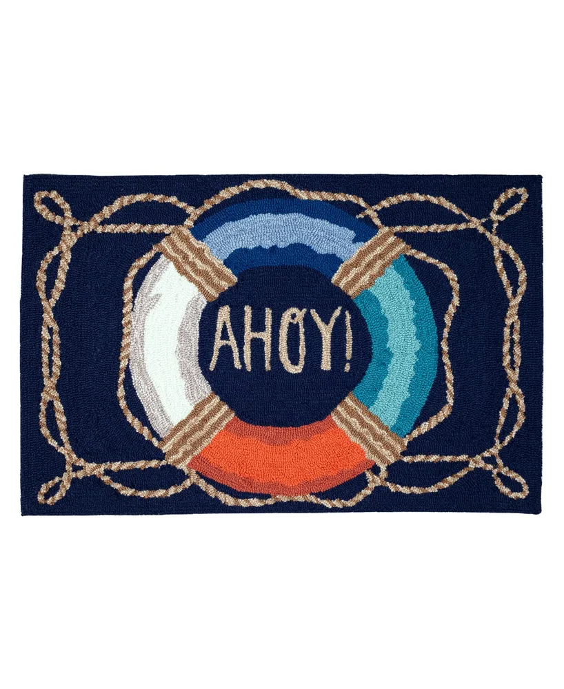 Liora Manne' Frontporch Ahoy 2'6" x 4' Outdoor Area Rug