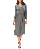 Msk Metallic Midi Dress