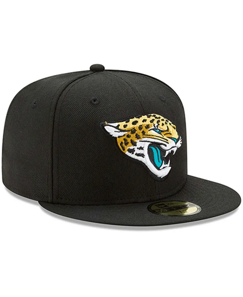 Men's Black Jacksonville Jaguars Head Logo Omaha 59FIFTY Fitted Hat