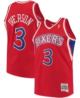 Men's Allen Iverson Red Philadelphia 76Ers 1996-97 Hardwood Classics Swingman Jersey