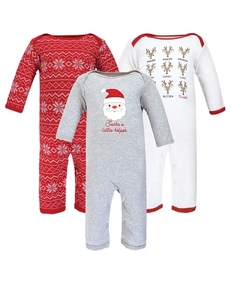 Hudson Baby Baby Boys Hudson Unisex Cotton Coveralls, Santa Reindeer