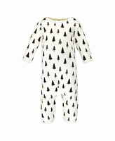 Hudson Baby Boys Cotton Coveralls, Train, 3-6 Months