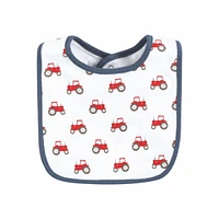 Hudson Baby Infant Boy Cotton Bibs, Buffalo Plaid Moose, One