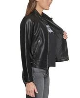 Levi's Women's Faux Leather Latch Collar Racer Jacket