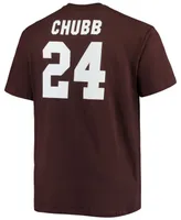 Men's Nick Chubb Brown Cleveland Browns Player Name and Number T-shirt