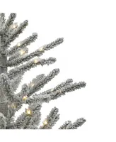 Kurt Adler 3' Pre-Lit Led Vail Flocked Pine Tree