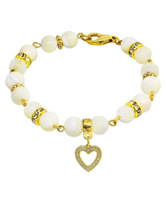 2028 14K Gold-tone Heart Clasp Bracelet
