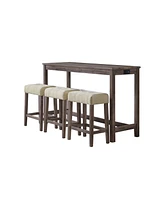 Picket House Furnishings Turner 4-Piece Multipurpose Bar Table Set