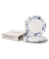 Laura Ashley Blueprint Collectables China Rose Plates in Gift Box, Set of 4