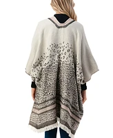 Marcus Adler Women's Ombre Leopard Print Pocket Kimono