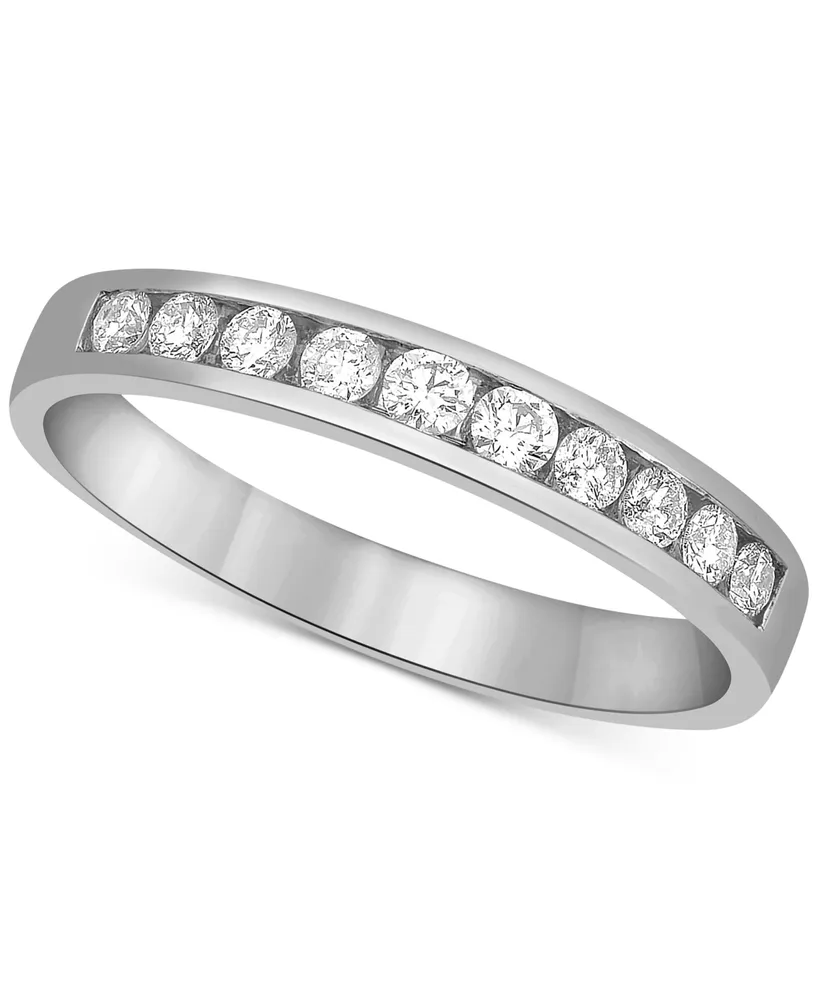 Diamond Channel-Set Band (1 ct. t.w.) in 14k White Gold