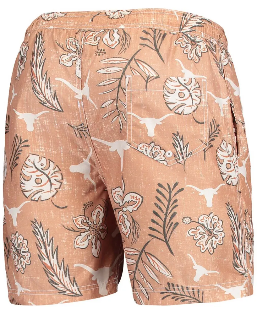 Men's Texas Orange Texas Longhorns Vintage-Like Floral Swim Trunks