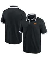 Men's Black Texas Longhorns Color Block Polo Shirt